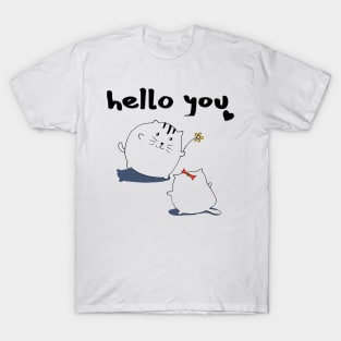 hello you funny cat kitten T-Shirt